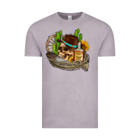 Vintage Zinc cowboy cactus  sunflowers whiskey Vintage Tee - AdoDesignShop