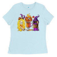 Baby Blue Halloween hocus pocus coffee cups Ladies Tee - RanaPortraitStore