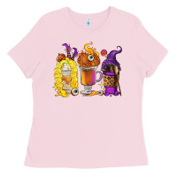 Halloween Hocus Pocus Coffee Cups Ladies Tee | Teevron