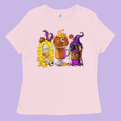 Ladies Tee Halloween hocus pocus coffee cups