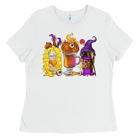 White Halloween hocus pocus coffee cups Ladies Tee - RanaPortraitStore