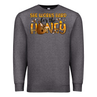 Charcoal Heather she works hard for the honey Premium Sweatshirt - Artiststas