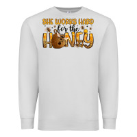 Dove Grey she works hard for the honey Premium Sweatshirt - Artiststas