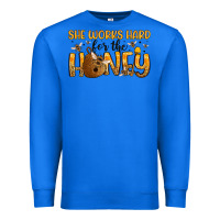 True Royal she works hard for the honey Premium Sweatshirt - Artiststas