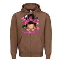Chestnut small business messy bun Zipper Hoodie - NancyCooperArtShop