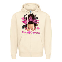 Sandshell small business messy bun Zipper Hoodie - NancyCooperArtShop