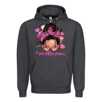 Smoke small business messy bun Zipper Hoodie - NancyCooperArtShop
