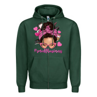 Sports Green small business messy bun Zipper Hoodie - NancyCooperArtShop