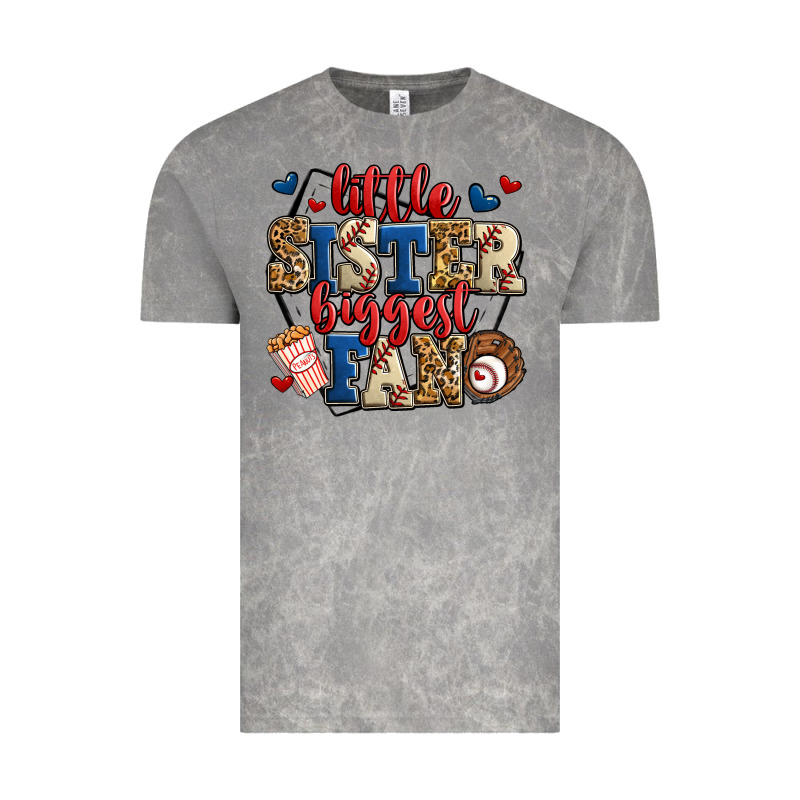 Little Sister Biggest Fan Baseball Vintage Tee by Jasminsmagicworld | Teevron