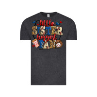 Vintage Black little sister biggest fan baseball Vintage Tee - Jasminsmagicworld
