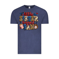 Vintage Denim little sister biggest fan baseball Vintage Tee - Jasminsmagicworld