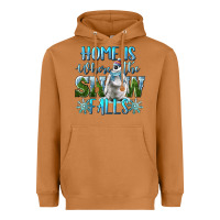 Meerkat Home Is Where The Snow Falls Winter Penguin Heavyweight Hoodie - LillyAllenDesigns