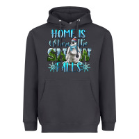 Smoke Home Is Where The Snow Falls Winter Penguin Heavyweight Hoodie - LillyAllenDesigns