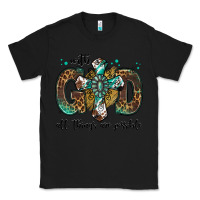 Black with god all things are possible gemstone cross Classic Tee - Jasminsmagicworld