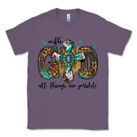 Lavender with god all things are possible gemstone cross Classic Tee - Jasminsmagicworld