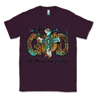 Plum with god all things are possible gemstone cross Classic Tee - Jasminsmagicworld