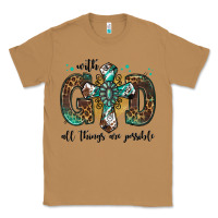 Toasted Coconut with god all things are possible gemstone cross Classic Tee - Jasminsmagicworld