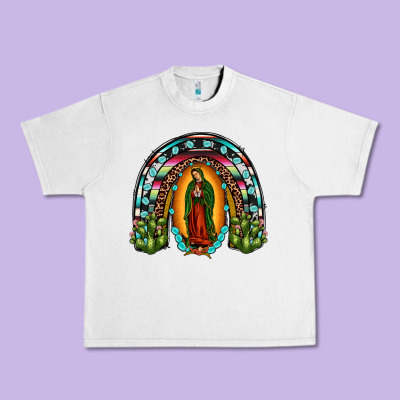 Our Lady Of Guadalupe Rainbow Urban Heavy Tee Designed By Jahusdesignshop