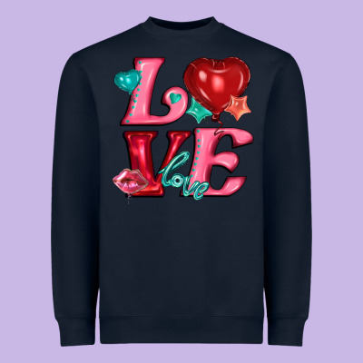 Love With Balloons Heavyweight Sweatshirt Designed By Adodesignshop