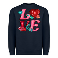 Navy love with balloons Heavyweight Sweatshirt - AdoDesignShop