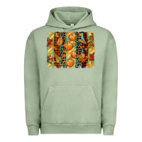Pigment Oil Green fall brushstroke Urban Hoodie - CowGirlArtShop