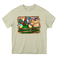 Mossy Happy easter rooster chicken and chick Heavy Core Tee - RanaPortraitStore