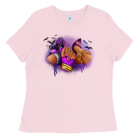 Bubblegum Pink Halloween sneaker and heel afro woman Ladies Tee - RanaPortraitStore