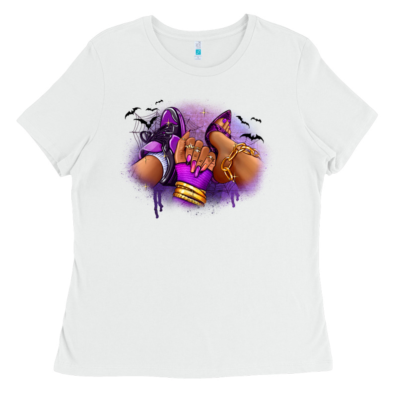 Halloween Sneaker And Heel Afro Woman Ladies Tee by RanaPortraitStore | Teevron