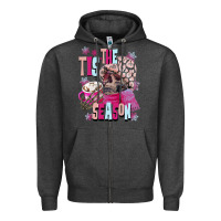 Charcoal Heather tis the season winter skull Zipper Hoodie - NancyCooperArtShop