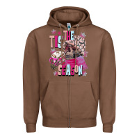 Chestnut tis the season winter skull Zipper Hoodie - NancyCooperArtShop