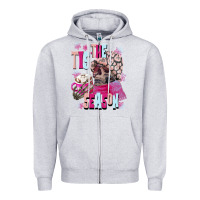 Heather Grey tis the season winter skull Zipper Hoodie - NancyCooperArtShop