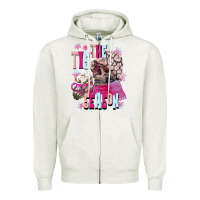 Oatmeal Heather tis the season winter skull Zipper Hoodie - NancyCooperArtShop