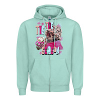 Seafoam tis the season winter skull Zipper Hoodie - NancyCooperArtShop