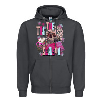 Smoke tis the season winter skull Zipper Hoodie - NancyCooperArtShop