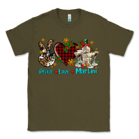 Army Green peace love martini Classic Tee - AdoDesignShop