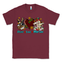 Burgundy peace love martini Classic Tee - AdoDesignShop