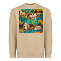 Mushroom student delivery specialist seamless pattern Heavyweight Sweatshirt - BundleAndBundleShop