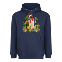 Navy Merry Christmas Penguin Heavyweight Hoodie - LillyAllenDesigns