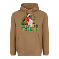 Toasted Coconut Merry Christmas Penguin Heavyweight Hoodie - LillyAllenDesigns