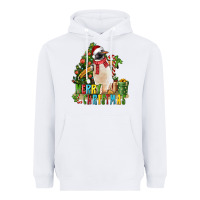 White Merry Christmas Penguin Heavyweight Hoodie - LillyAllenDesigns