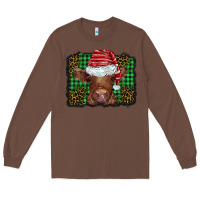 Chestnut christmas leopard buffalo plaid baby highland cow Long Sleeve Tee - BarkalooDesign