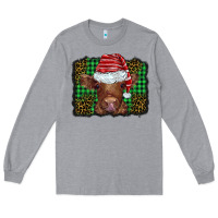Heather Grey christmas leopard buffalo plaid baby highland cow Long Sleeve Tee - BarkalooDesign