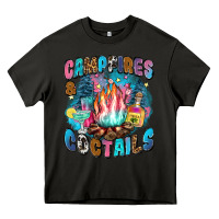 Asphalt campfires and coctails Heavy Core Tee - Zillion Design Studio