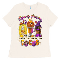 Bone Hocus pocus i need coffee to focus Ladies Tee - RanaPortraitStore