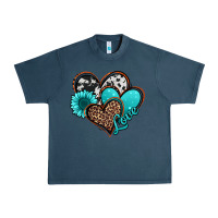 Midnight Navy love turquoise hearts Urban Heavy Tee - Jasminsmagicworld