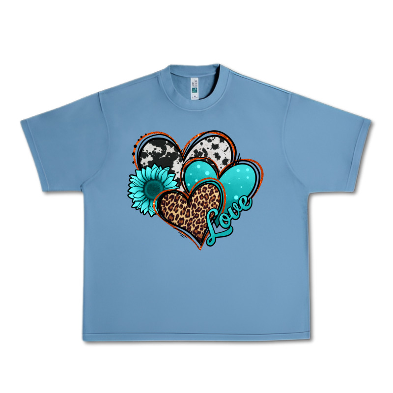 Love Turquoise Hearts Urban Heavy Tee by Jasminsmagicworld | Teevron