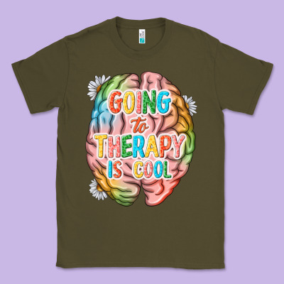 Going To Therapy Is Cool Classic Tee Designed By Nancycooperartshop