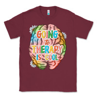 Burgundy going to therapy is cool Classic Tee - NancyCooperArtShop