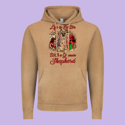 Christmas Life Is Better With A German Shepherd Vintage Hoodie Designed By Jahusdesignshop