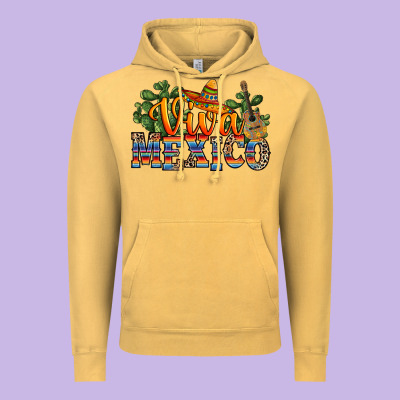 Viva Mexico Vintage Hoodie Designed By Ranaportraitstore